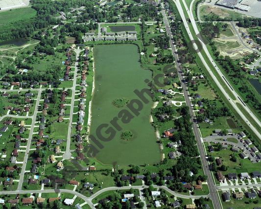 Aerial image of [397] Kenowa Lake in Ottawa, MI with No frame