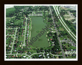 Aerial image of [397] Kenowa Lake in Ottawa, MI with Black Wood frame