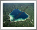 Aerial image of [3982] Bear Lake in Kalkaska, MI with Silver Metal frame