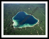 Aerial image of [3982] Bear Lake in Kalkaska, MI with Black Metal frame