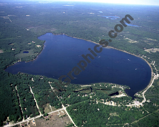 Aerial image of [3983] Manistee Lake in Kalkaska, MI with No frame