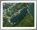 Aerial image of [3986] Coverdale Lake in Cass, MI with Silver Metal frame