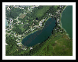 Aerial image of [3986] Coverdale Lake in Cass, MI with Black Metal frame