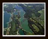 Aerial image of [3989] Long Lake in Cass, MI with Black Wood frame