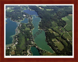 Aerial image of [3989] Long Lake in Cass, MI with Cherry Wood frame