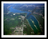 Aerial image of [4005] Intermediate Lake in Antrim, MI with Black Metal frame