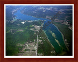 Aerial image of [4005] Intermediate Lake in Antrim, MI with Cherry Wood frame