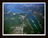 Aerial image of [4005] Intermediate Lake in Antrim, MI with Black Wood frame