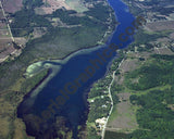 Aerial image of [4009] Clam Lake in Antrim, MI with Canvas Wrap frame