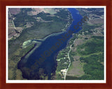 Aerial image of [4009] Clam Lake in Antrim, MI with Cherry Wood frame