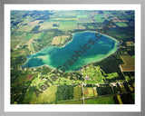 Aerial image of [402] Klinger Lake in St Joseph, MI with Silver Metal frame