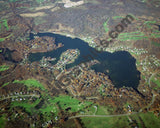 Aerial image of [4088] Lake Doster in Allegan, MI with Canvas Wrap frame