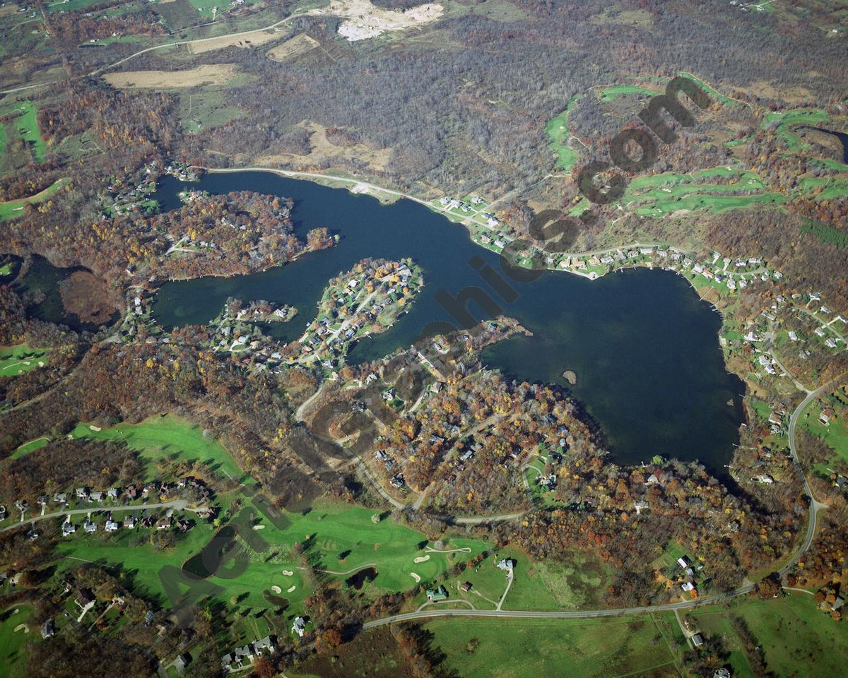 Aerial image of [4088] Lake Doster in Allegan, MI with No frame