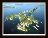 Aerial image of [4089] Benjamin Islands - F6 with Black Wood frame