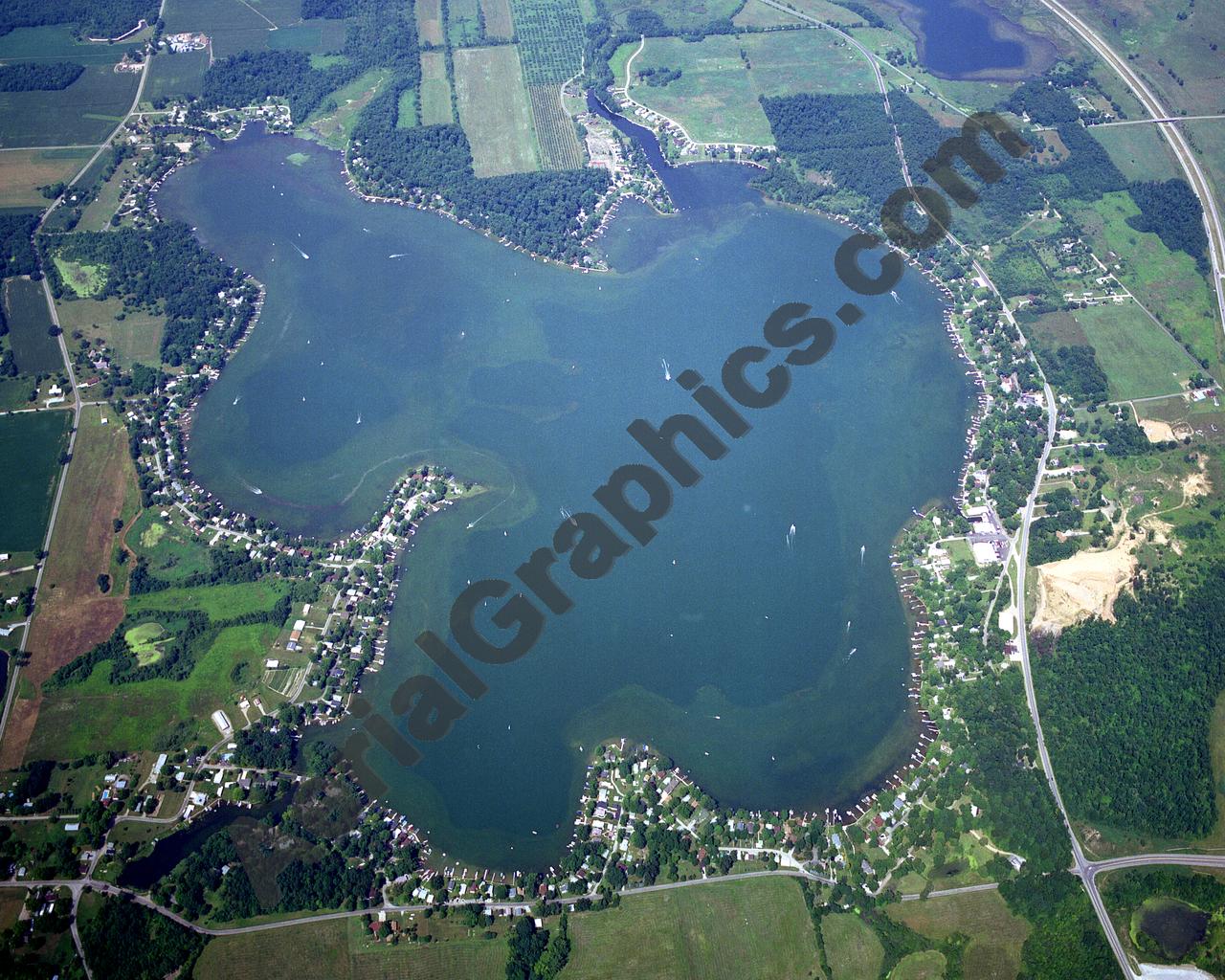 Aerial image of [413] Lake George with Canvas Wrap frame