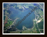 Aerial image of [413] Lake George with Black Wood frame