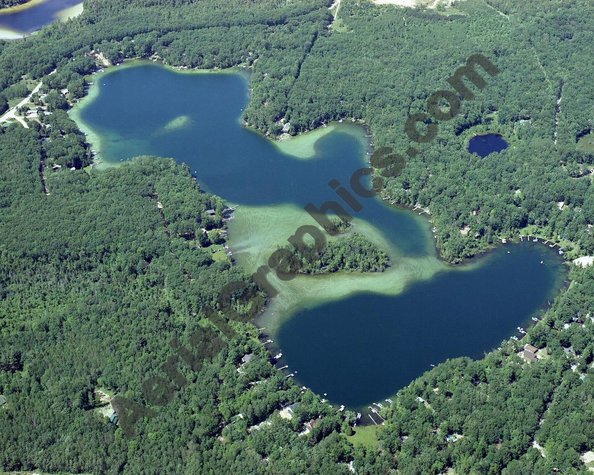 Aerial image of [4176] Harper Lake in Lake, MI with No frame