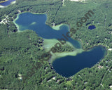 Aerial image of [4176] Harper Lake in Lake, MI with Canvas Wrap frame