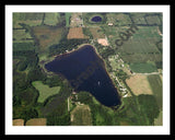 Aerial image of [417] Lake Lavine in Branch, MI with Black Metal frame