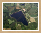 Aerial image of [417] Lake Lavine in Branch, MI with Natural Wood frame