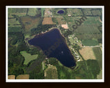 Aerial image of [417] Lake Lavine in Branch, MI with Black Wood frame