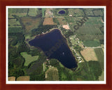 Aerial image of [417] Lake Lavine in Branch, MI with Cherry Wood frame