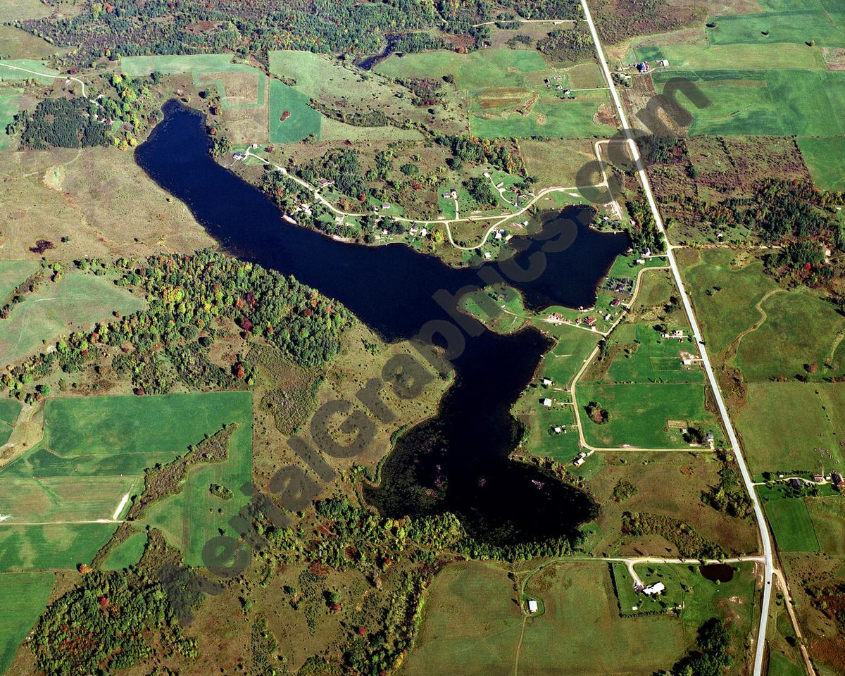 Aerial image of [418] Lake Lochbrae in Gladwin, MI with No frame