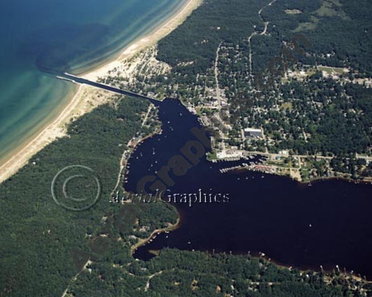 Aerial image of [4195] Pentwater Lake with No frame