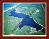 Aerial image of [4196] Pentwater Lake in Oceana, MI with Cherry Wood frame