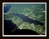 Aerial image of [4226] Bear Lake in Muskegon, MI with Black Wood frame