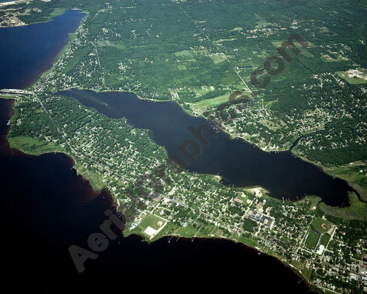 Aerial image of [4226] Bear Lake in Muskegon, MI with No frame