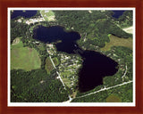 Aerial image of [4245] Loon Lake in Lake, MI with Cherry Wood frame