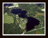 Aerial image of [4245] Loon Lake in Lake, MI with Black Wood frame