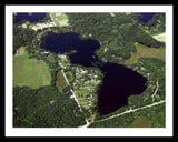 Aerial image of [4245] Loon Lake in Lake, MI with Black Metal frame