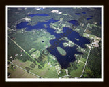 Aerial image of [4246] Big Bass Lake in Lake, MI with Black Wood frame