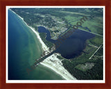 Aerial image of [4249] Arcadia Lake in Manistee, MI with Cherry Wood frame