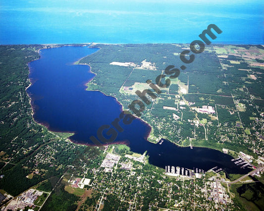 Aerial image of [4251] White Lake in Muskegon, MI with No frame