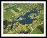 Aerial image of [4256] Lake Somerset in Hillsdale, MI with Black Metal frame