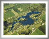 Aerial image of [4256] Lake Somerset in Hillsdale, MI with Silver Metal frame