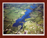 Aerial image of [4259] Chain O'Lakes with Cherry Wood frame