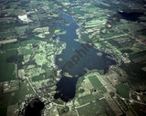 Aerial image of [4264] Marble Lake in Branch, MI with Canvas Wrap frame