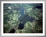 Aerial image of [4264] Marble Lake in Branch, MI with Silver Metal frame