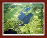 Aerial image of [4265] Morrison Lake in Branch, MI with Cherry Wood frame