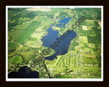 Aerial image of [4265] Morrison Lake in Branch, MI with Black Wood frame