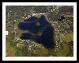 Aerial image of [4268] Evans Lake in Lenawee, MI with Black Metal frame