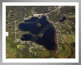 Aerial image of [4268] Evans Lake in Lenawee, MI with Silver Metal frame