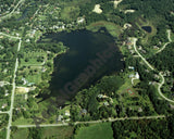 Aerial image of [4274] Beach Lake in Livingston, MI with Canvas Wrap frame