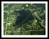 Aerial image of [4274] Beach Lake in Livingston, MI with Black Metal frame