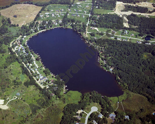 Aerial image of [4275] Triangle Lake in Livingston, MI with No frame