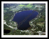 Aerial image of [4279] Bostwick Lake in Kent, MI with Black Metal frame